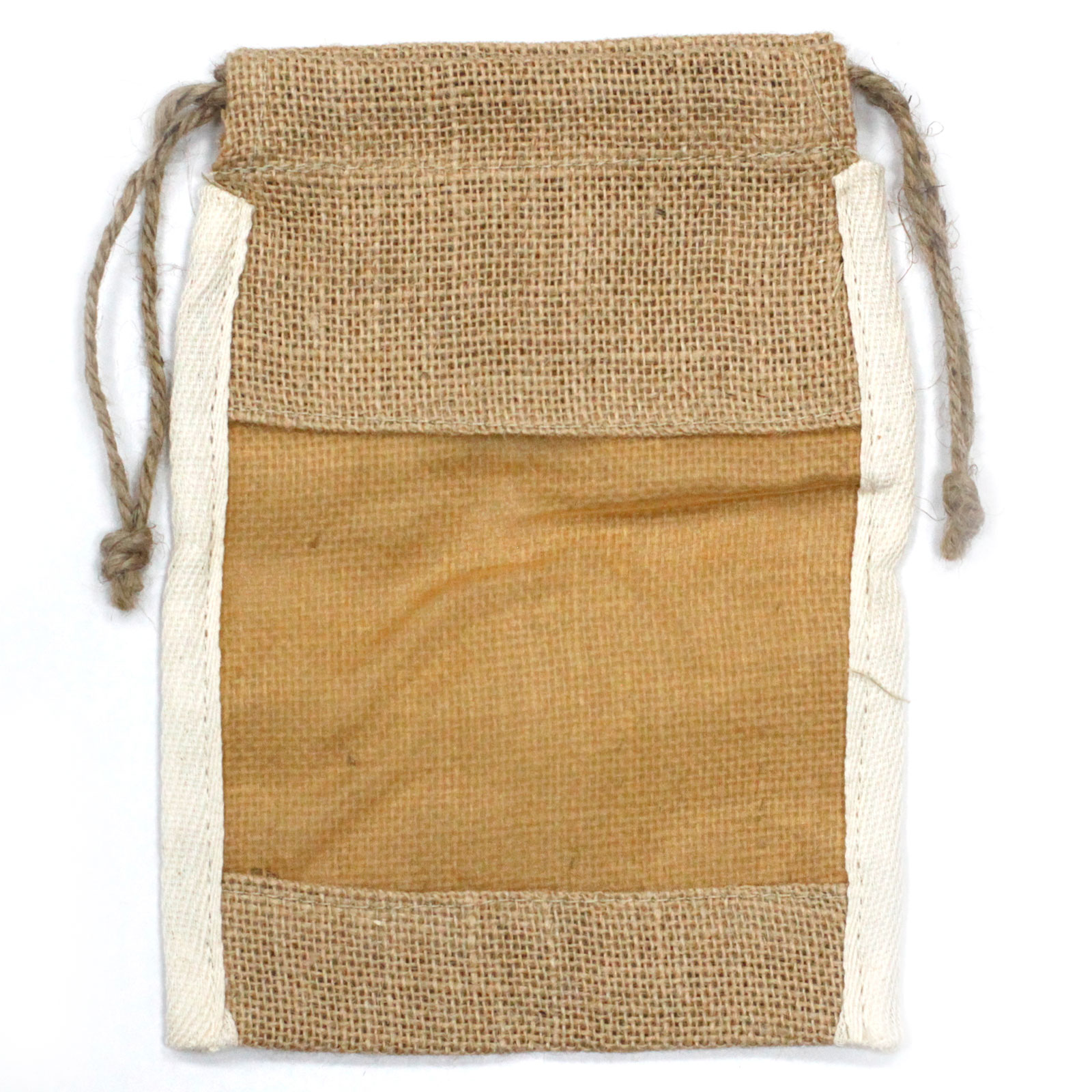 Med Washed Jute Pouch - 21x15cm - NatWP-06