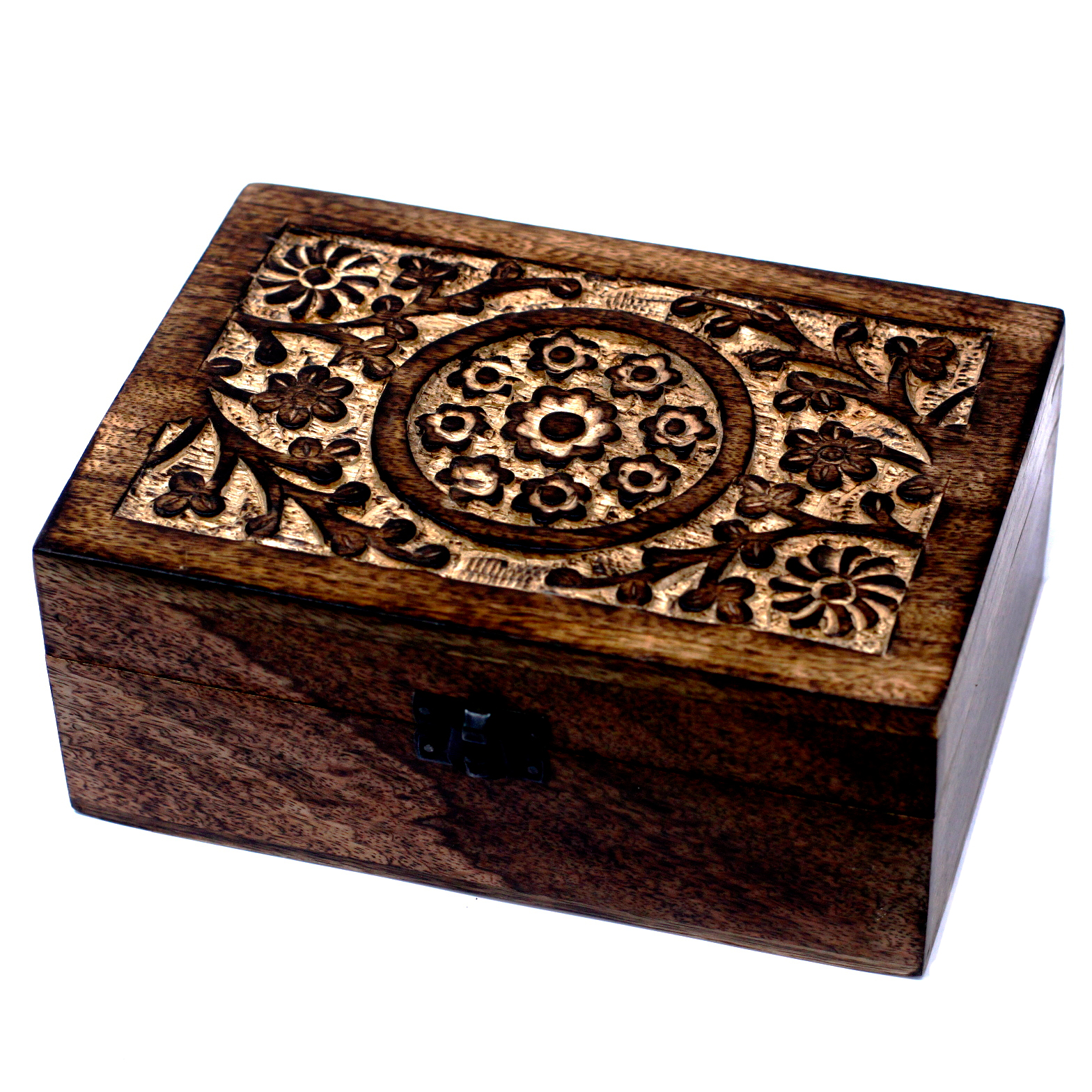 Aromatherapy Floral Carved Box (Holds 24 bottles) ABox-01