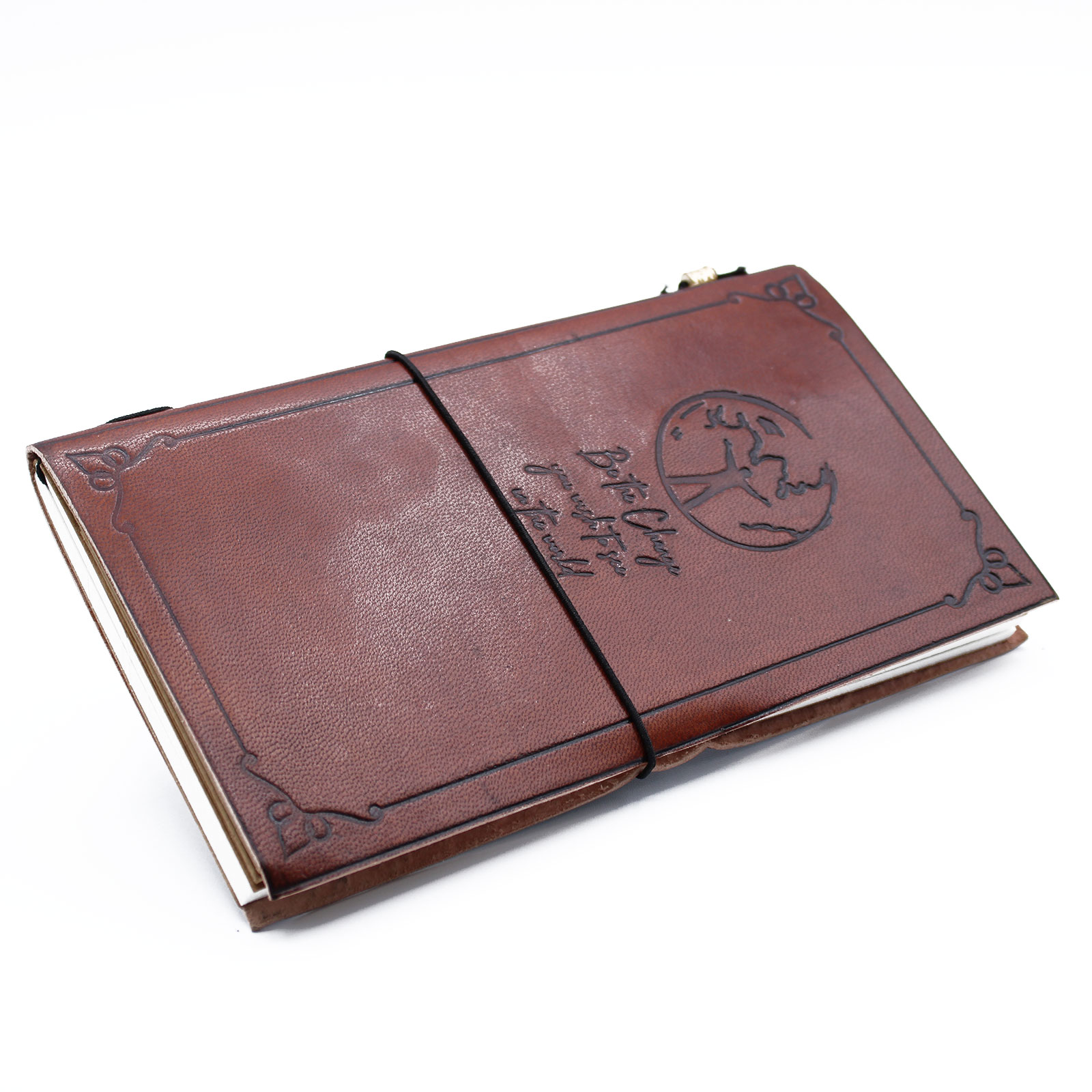 Handmade Leather Journal - Be the Change - Brown (80 pages) - MSJ-02