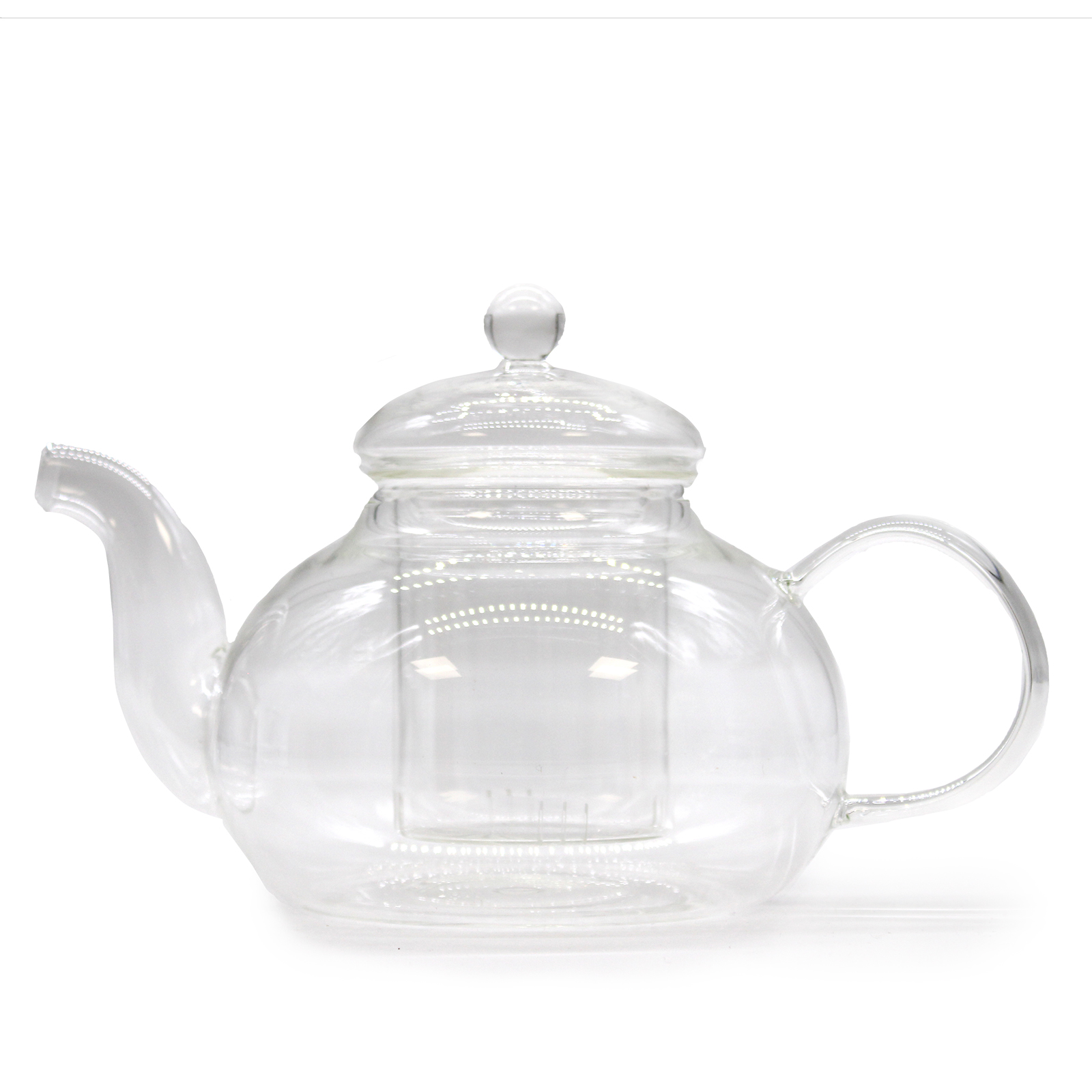 Glass Infuser Teapot - Round Pearl - 800ml - GTeaP-05