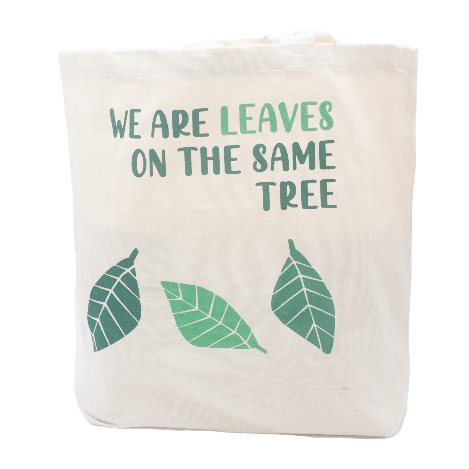 Printed Cotton Bag - We are Leaves - Natural - PCB-02C