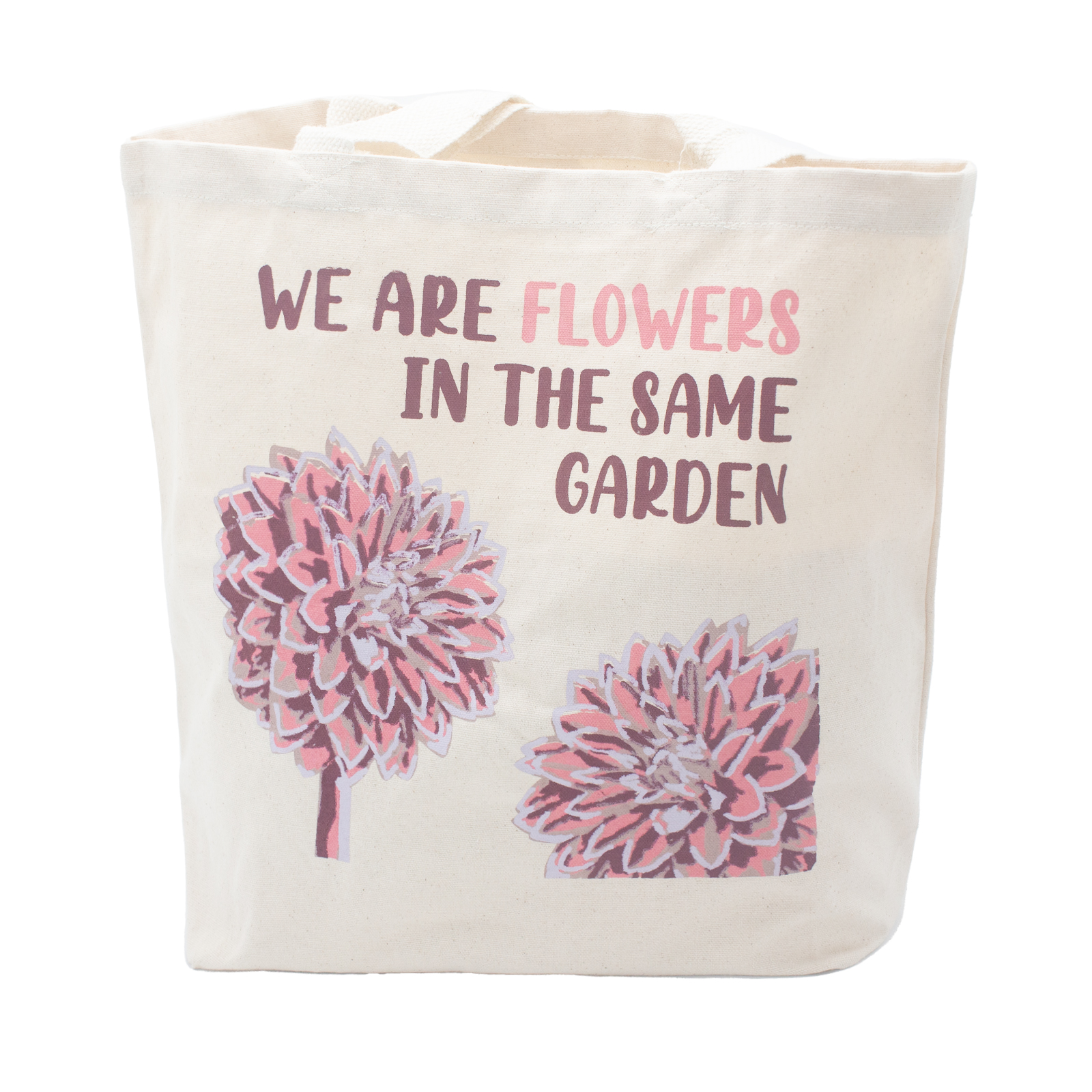 Printed Cotton Bag - We are Flowers - Natural - PCB-03C