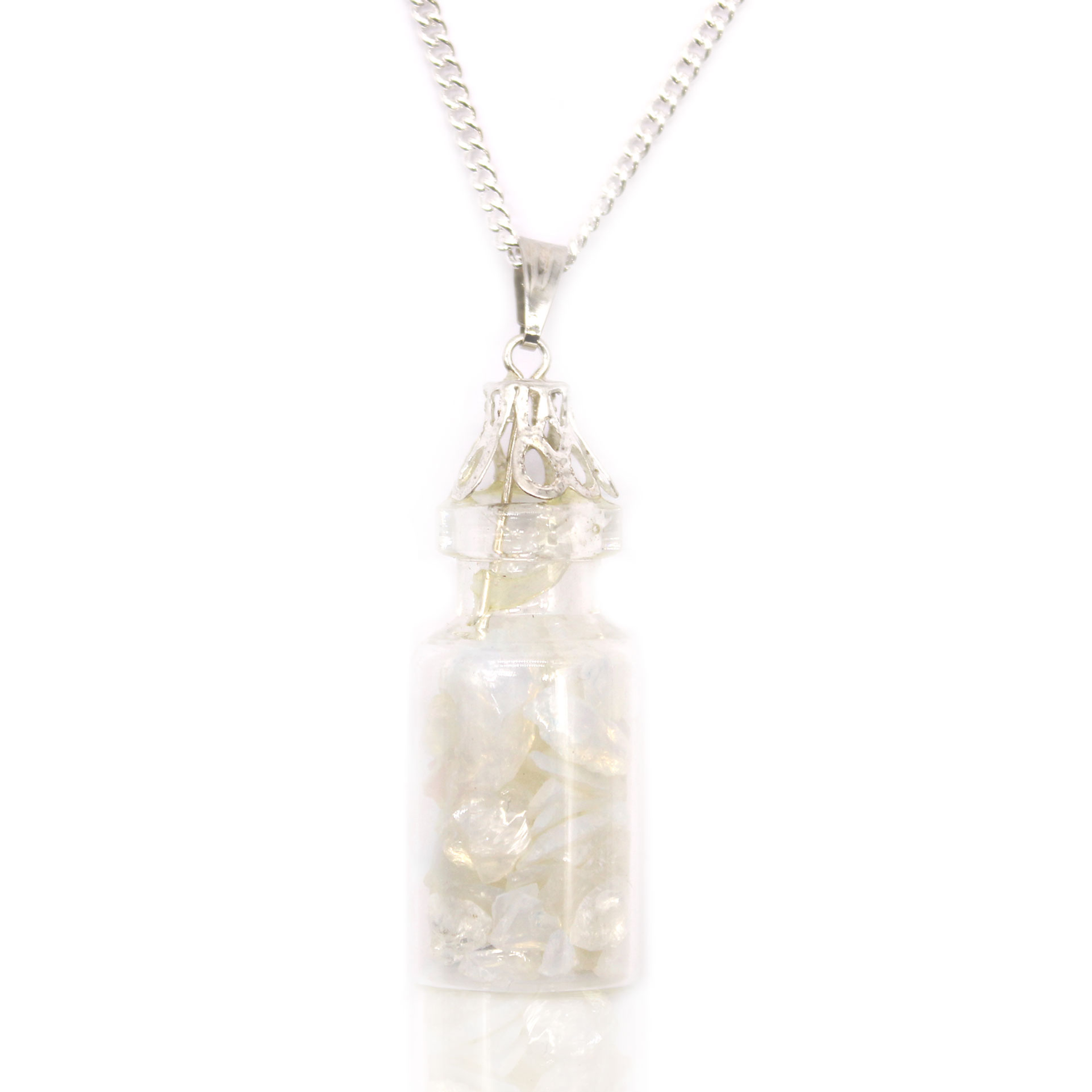 Bottled Gemstones Necklace - Opalite - IGJ-20
