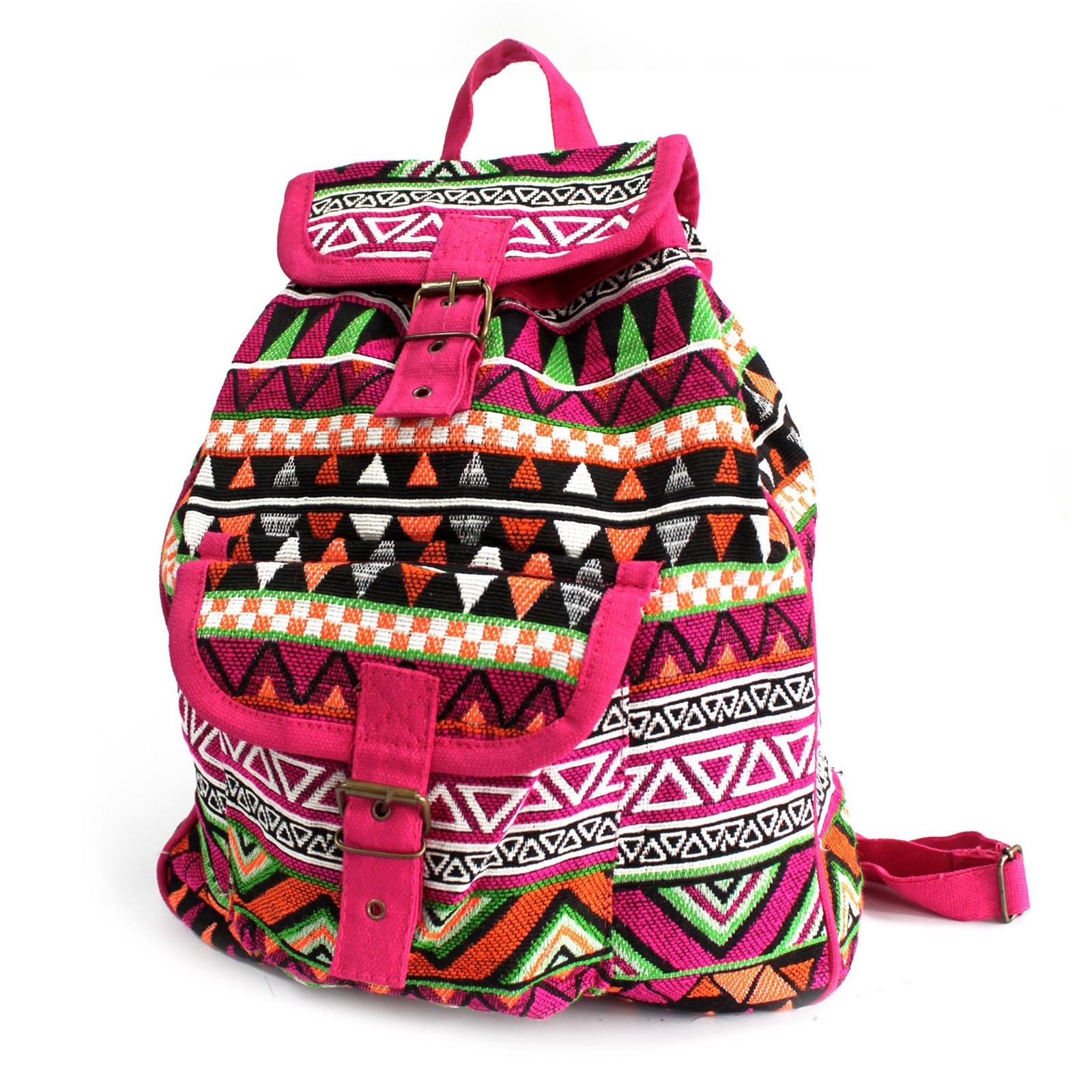 Jacquard Bag - Pink Backpack - JNS-03