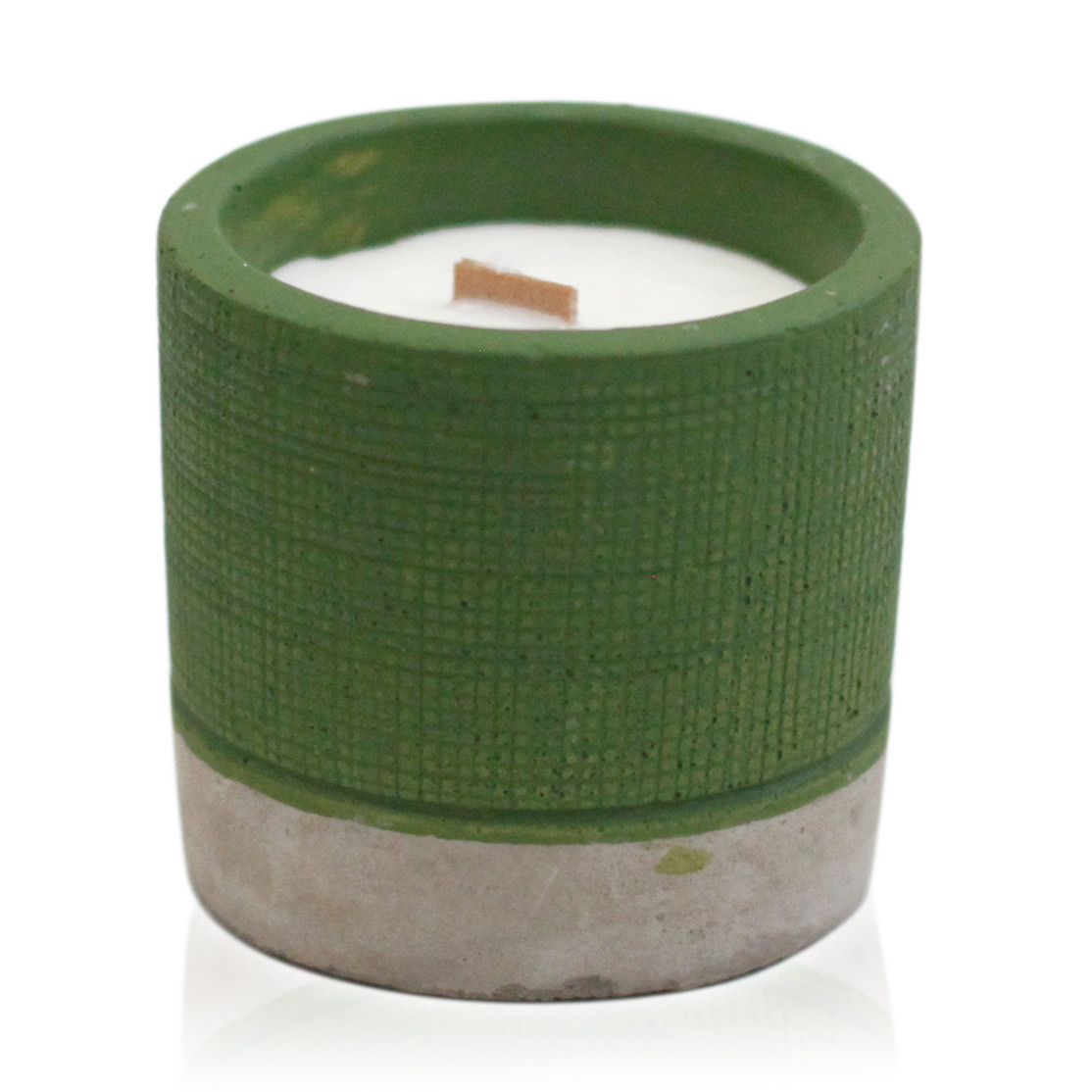 Pot Concrete Soy Candle - Green - Sea Moss & Herbs CWC-08